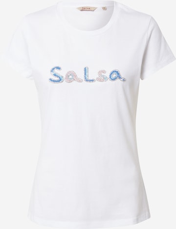 Maglietta di Salsa Jeans in bianco: frontale