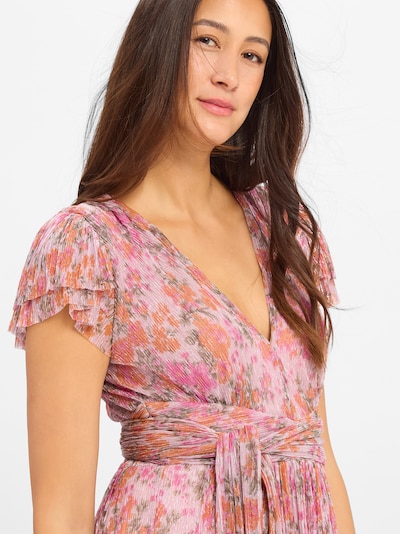 SWING Kleid in grün / orange / rosa / altrosa, Produktansicht