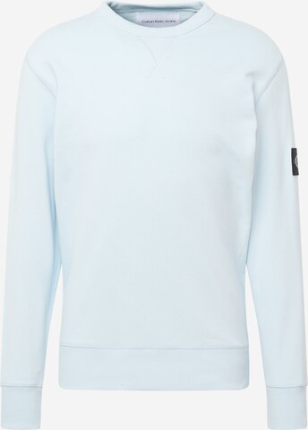 Sweat-shirt Calvin Klein Jeans en bleu : devant