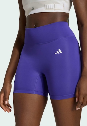 ADIDAS PERFORMANCE Skinny Sportovní kalhoty 'Optime Essentials' – fialová