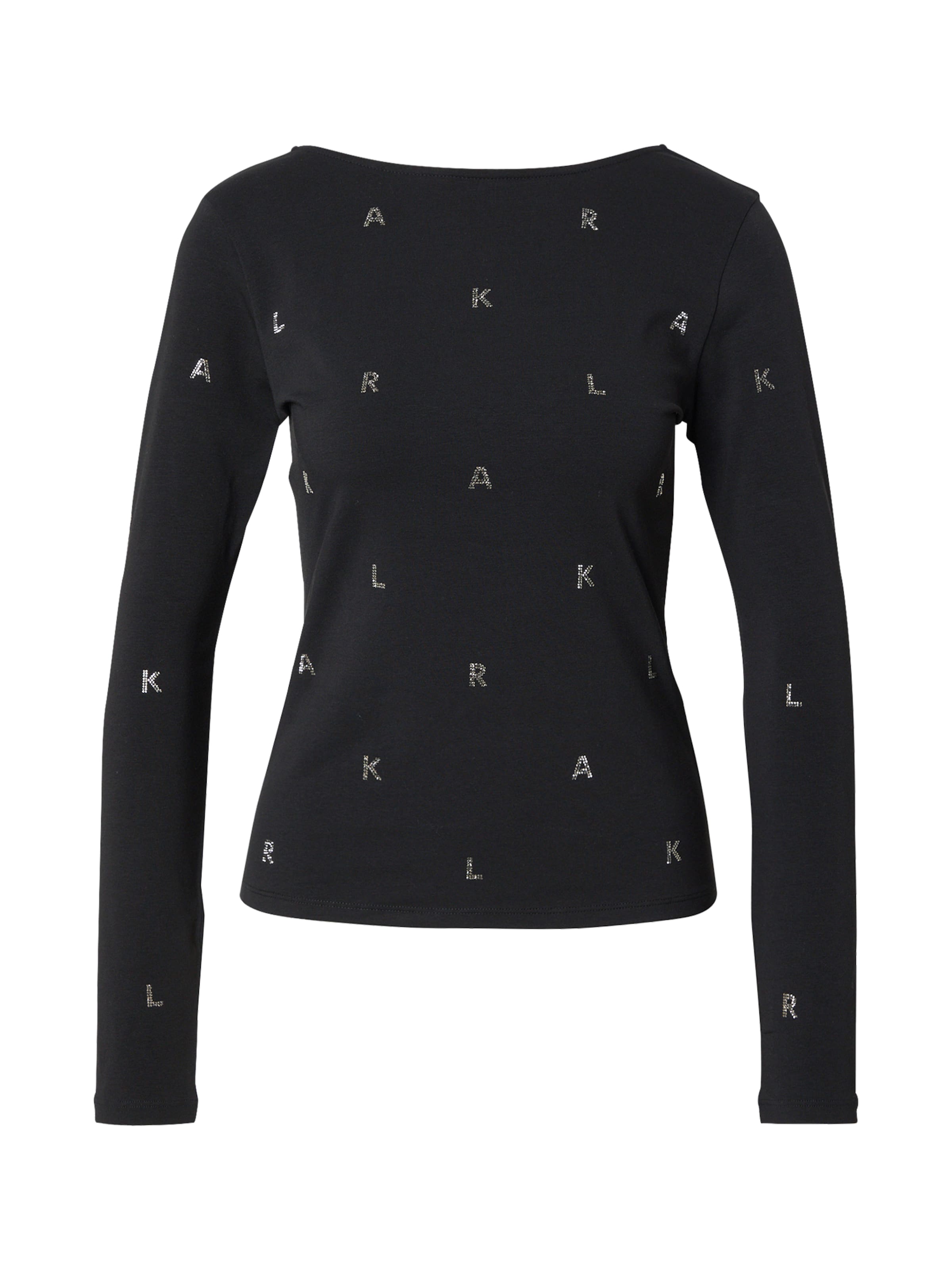 Karl Lagerfeld Μπλουζάκι σε μαύρο: μπροστά