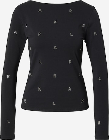 juoda Karl Lagerfeld Marškinėliai: priekis