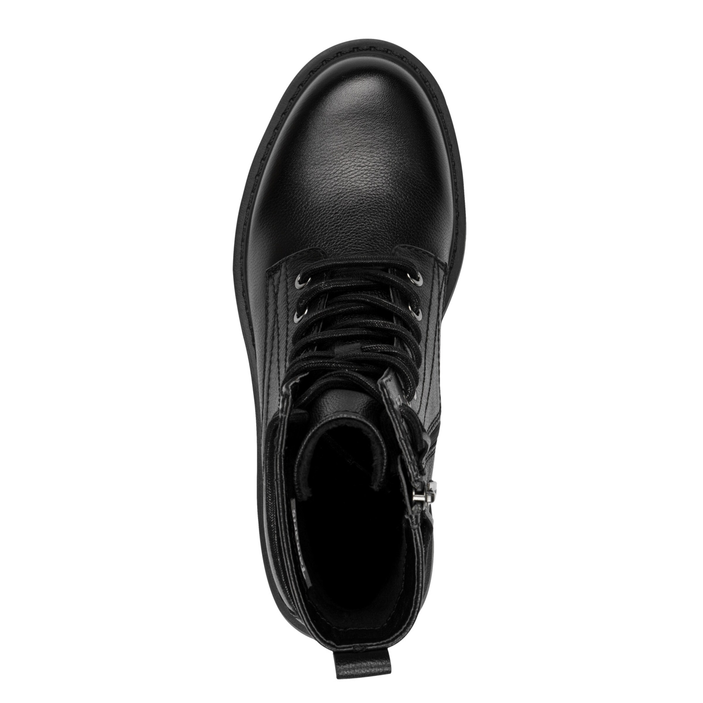 Tamaris Lace-Up Ankle Boots in Black