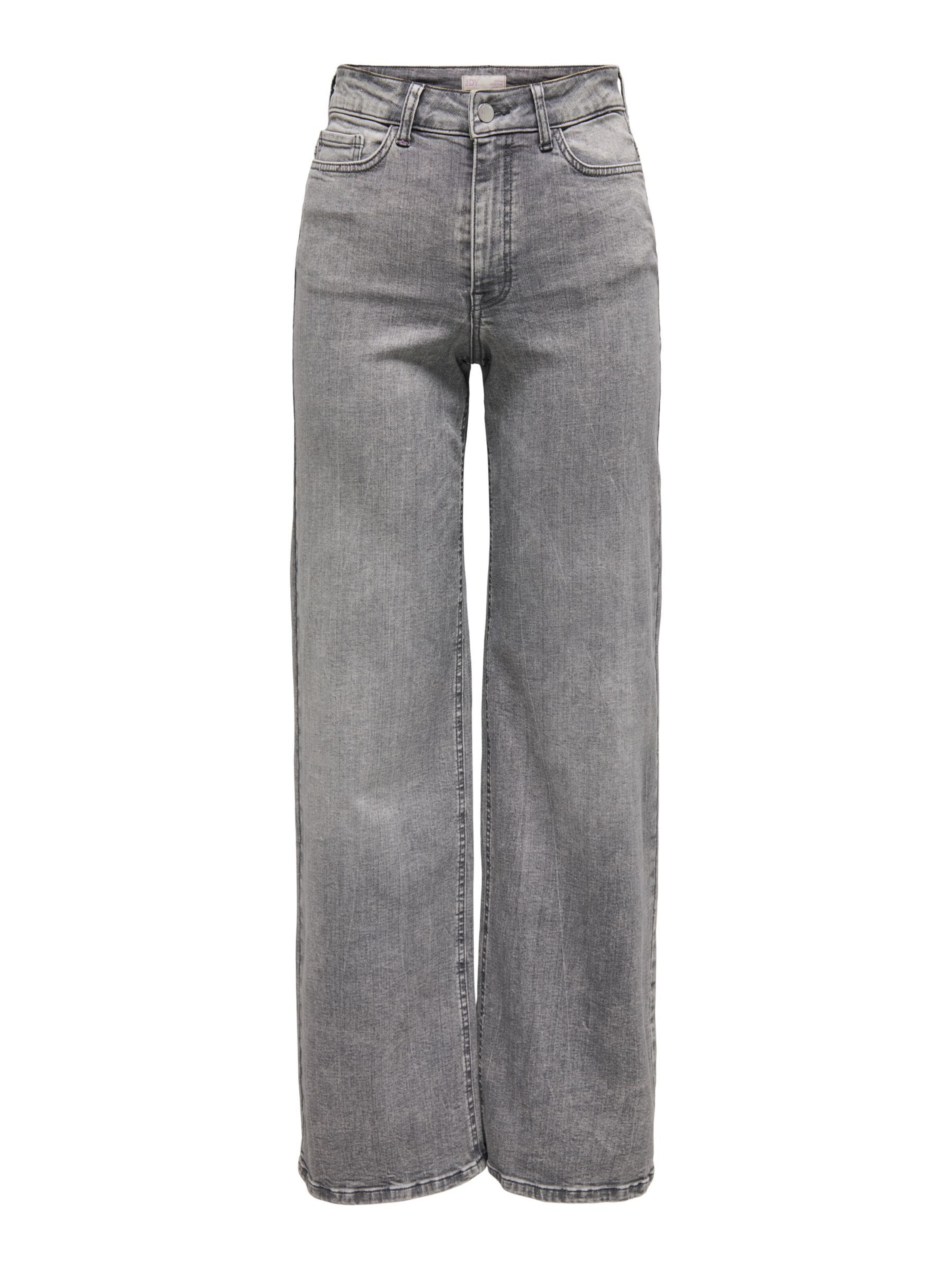 JDY Petite - Pierna ancha Vaquero 'FELINA' en gris: frente