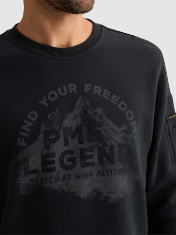 PME Legend Sweatshirt 'Sweatshirt in peached fleece with flight pocket' i blå