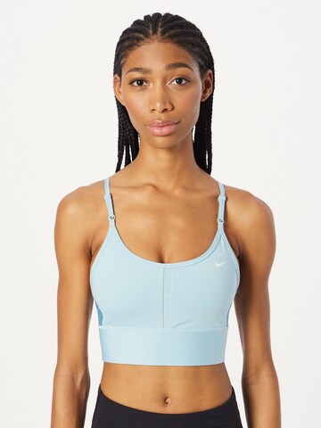 Bustier Soutien-gorge de sport 'INDY' NIKE en bleu : devant