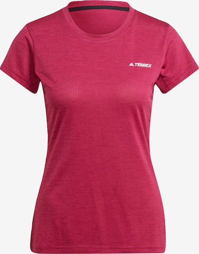 adidas Terrex T-Shirt in dunkelpink / weiß, Produktansicht