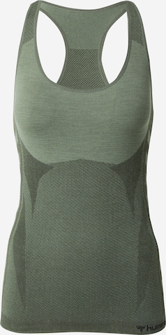 Hummel Sports top in Green: front