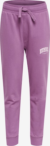 Hummel Tapered Pants in Purple: front