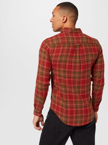 BLEND Slim fit Button Up Shirt in Red