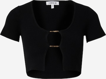 EDITED Knit Cardigan 'Maggie' in Black: front