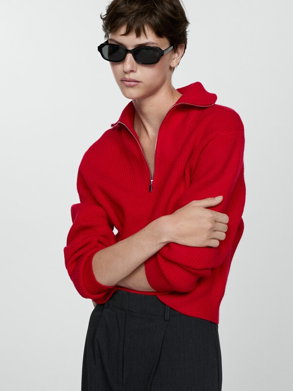 MANGO Sweater 'RIZONLIS' in Red