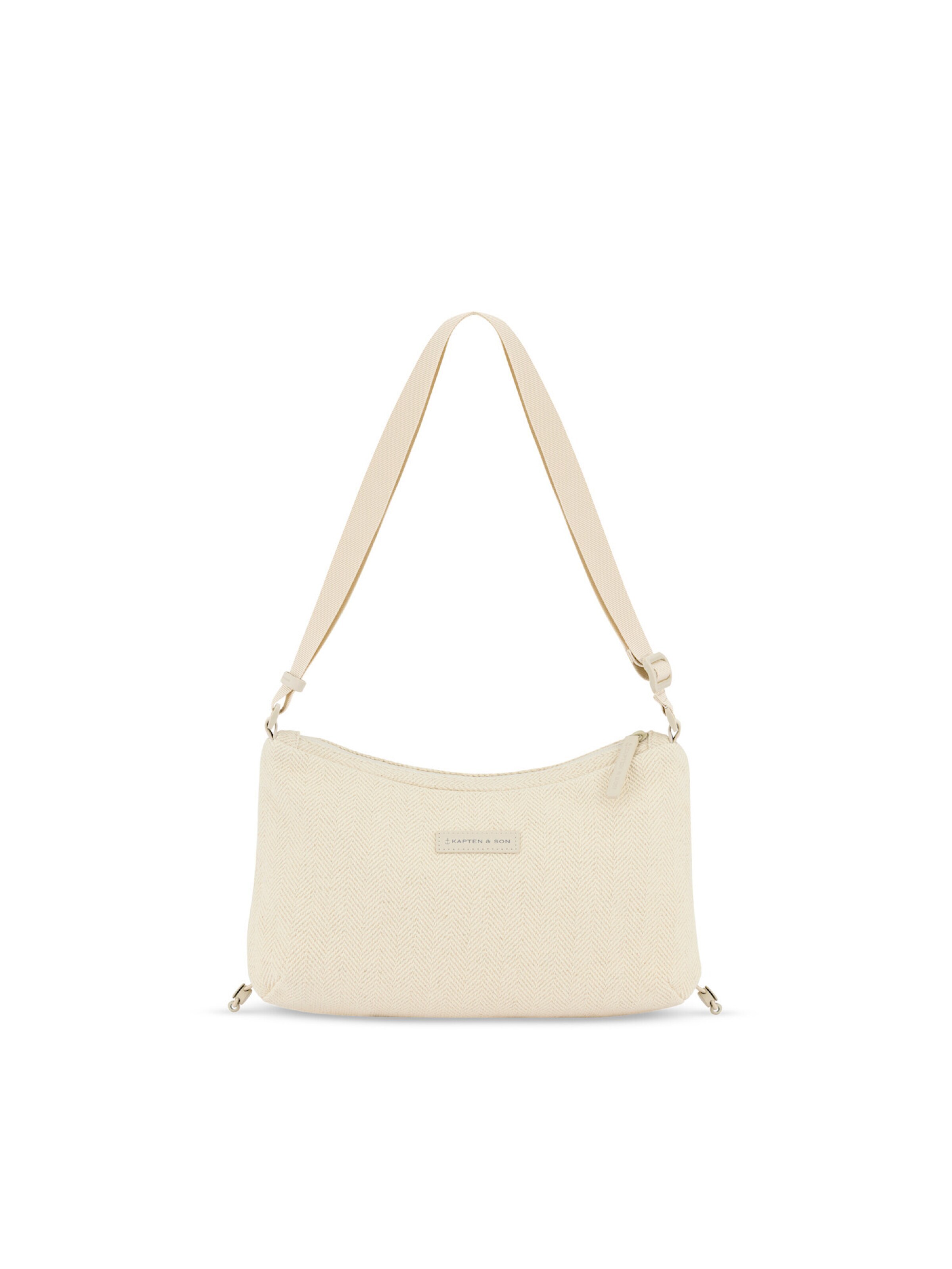 Kapten & Son Schoudertas 'Skara' in Beige: voorkant