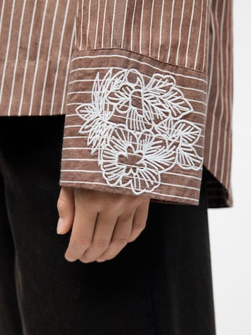 OBJECT Bluse 'OBJAdane' i brun