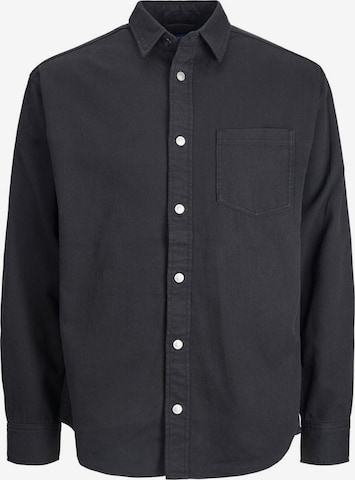 JACK & JONES Button Up Shirt in Black: front