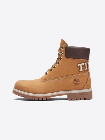 Bocanci cu șireturi de la TIMBERLAND pe maro