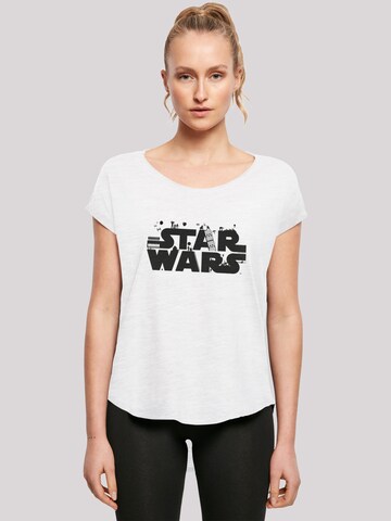 T-shirt 'Star Wars Minimalist Logo' F4NT4STIC en blanc : devant