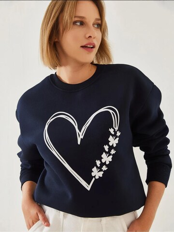 Sweat-shirt Bianco Lucci en bleu