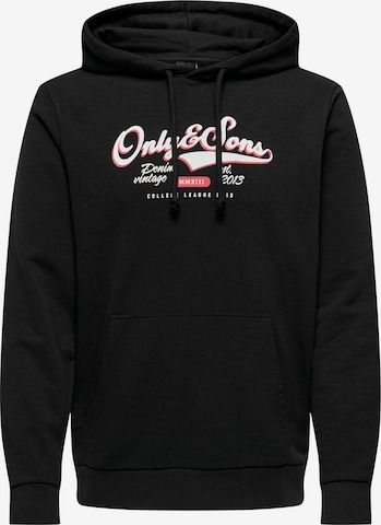 Only & Sons Sweatshirt 'Lenny' in Black: front