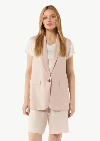 Gilet comma casual identity en rose : devant