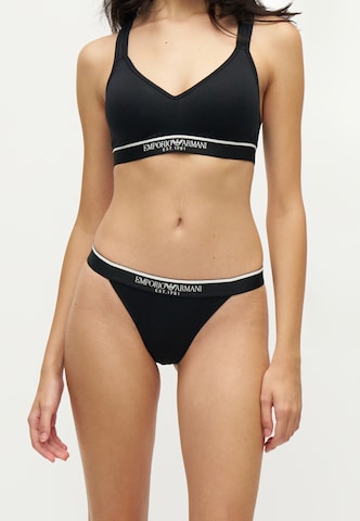 Emporio Armani Tanga – černá: přední strana