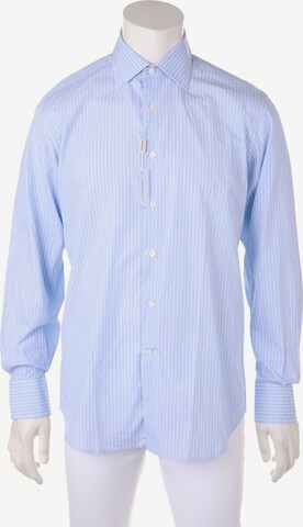 Canali Button Up Shirt in M in Blue: front