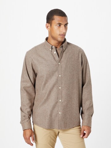 minimum Comfort Fit Skjorte 'Waynes 2.0' i beige: forside
