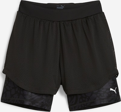 PUMA Sporta bikses, krāsa - antracīta / melns / balts, Preces skats