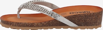 IGI&CO T-Bar Sandals in Silver: front