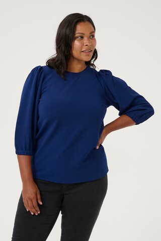 T-shirt 'KC Janni' KAFFE CURVE en bleu : devant