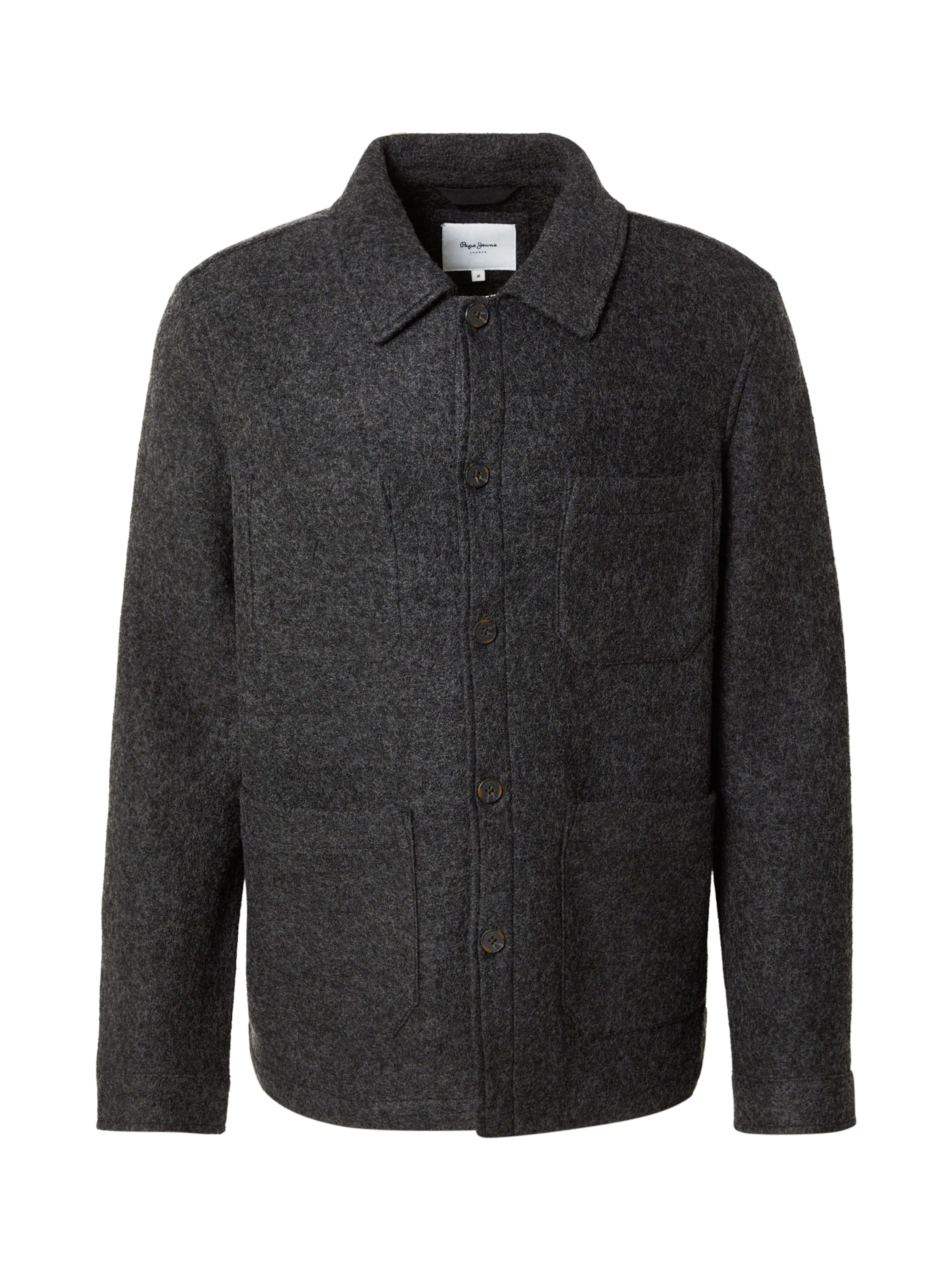 Pepe Jeans Демисезонная куртка 'PATRICK' в Серый: спереди