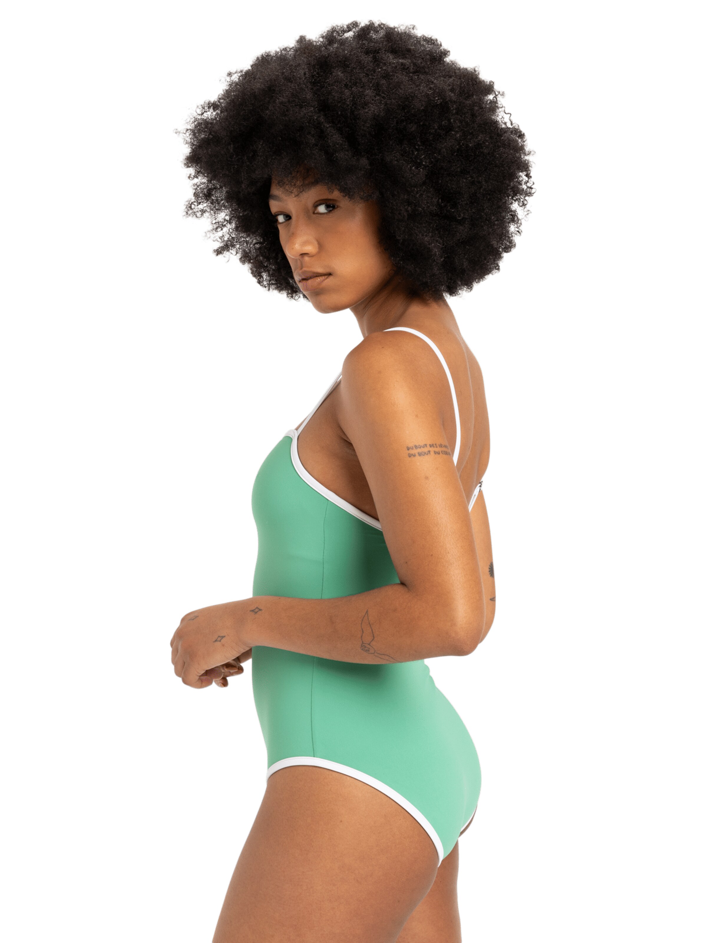 QUIKSILVER T-Shirt Badeanzug 'Veniza' in Grün