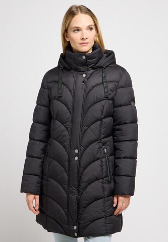 Barbara Lebek Winter Coat in Black: front