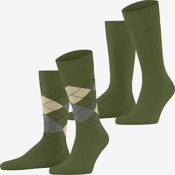 BURLINGTON Socken 'Everyday Argyle Mix 2-Pack' in Grün: Vorderseite