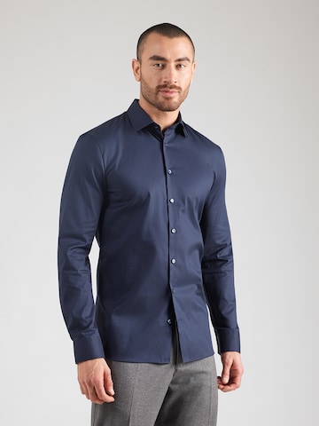 OLYMP Слим Деловая рубашка в Синий: спереди