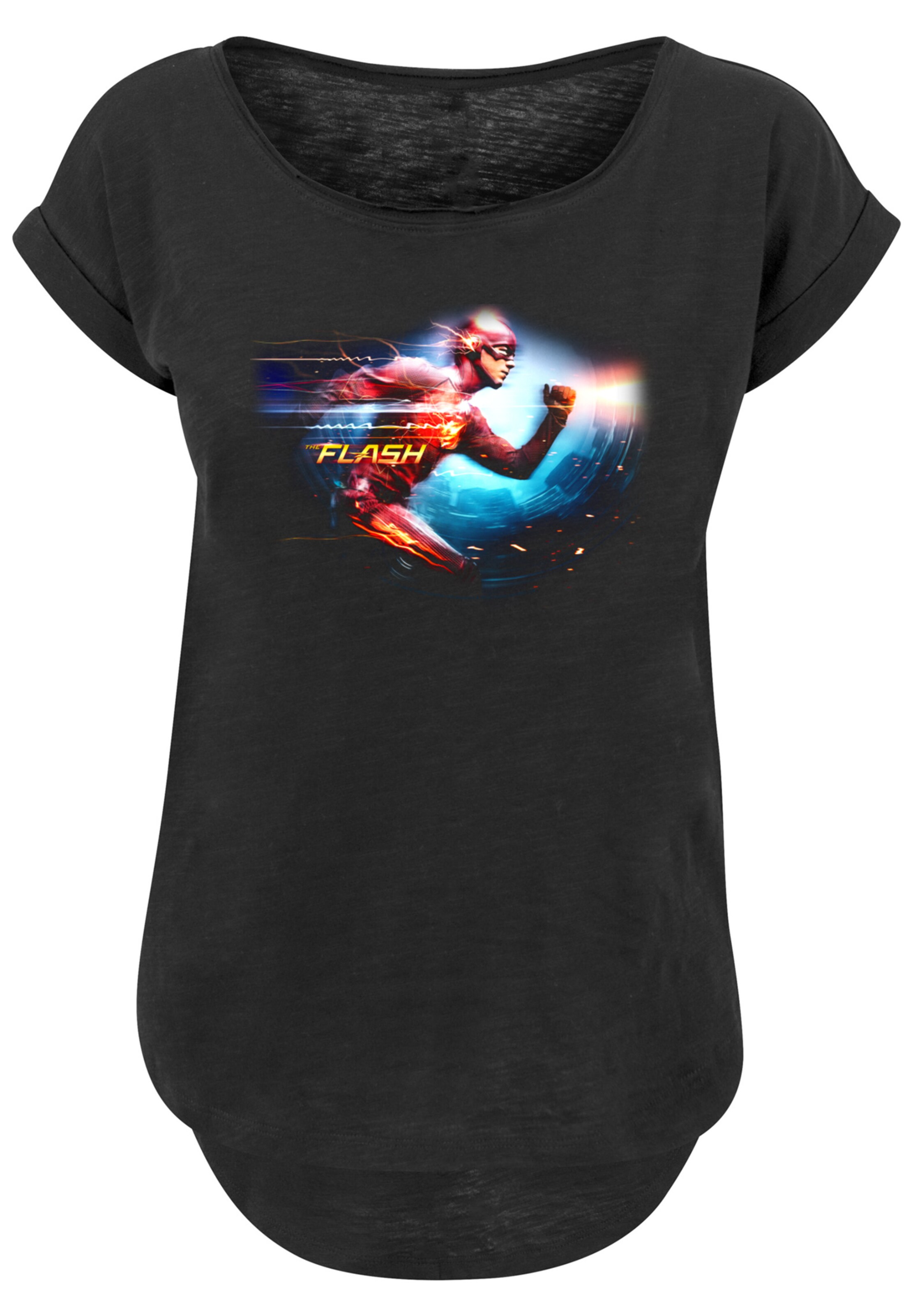 F4NT4STIC T-Shirt 'DC Comics The Flash Sparks and Flash' in Schwarz: Vorderseite