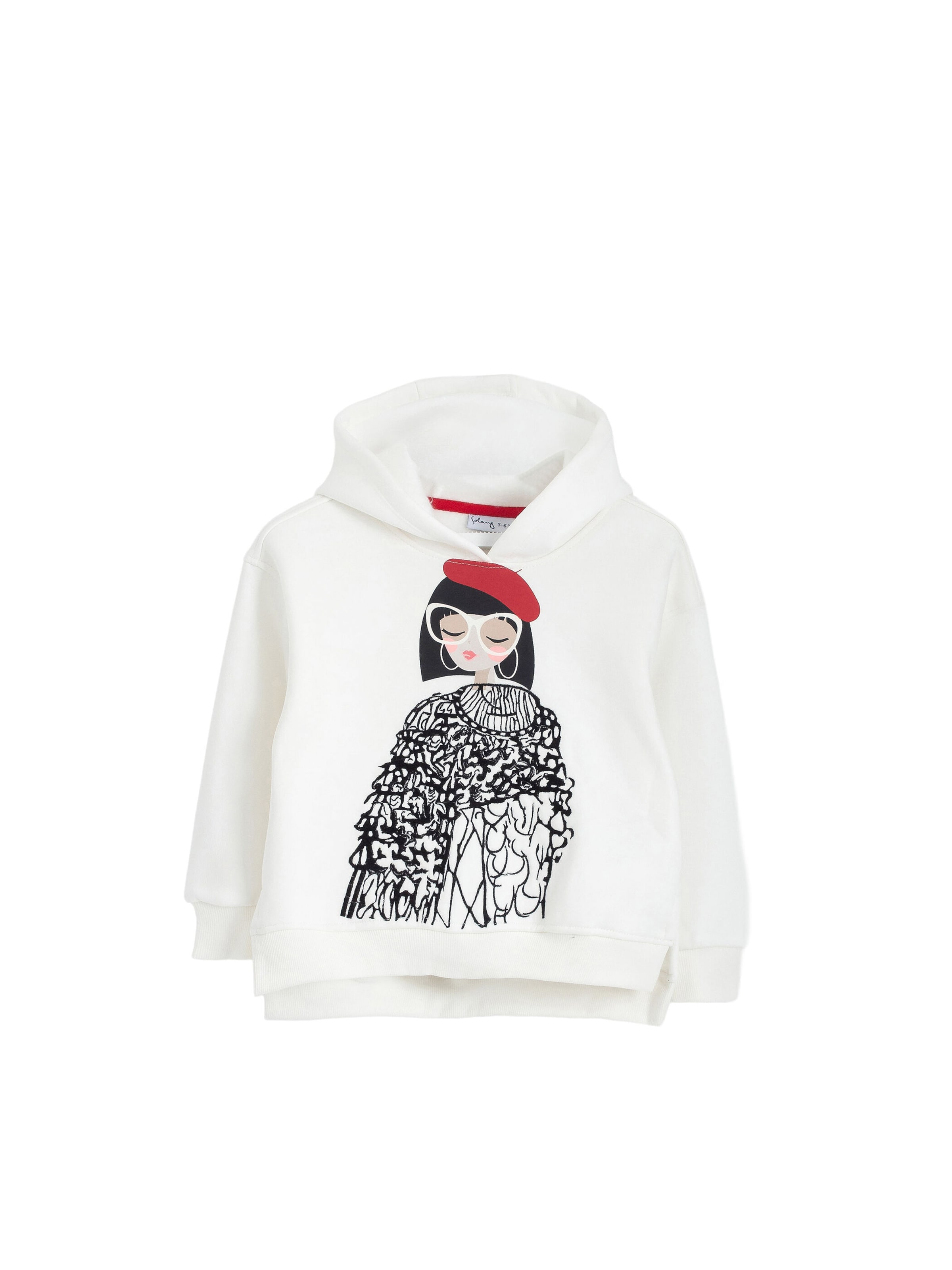 Sweat-shirt Solang en blanc : devant