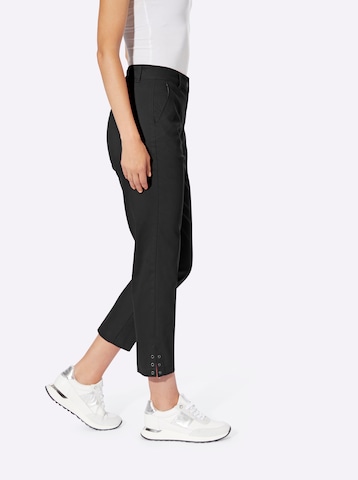Regular Pantalon à plis heine en noir