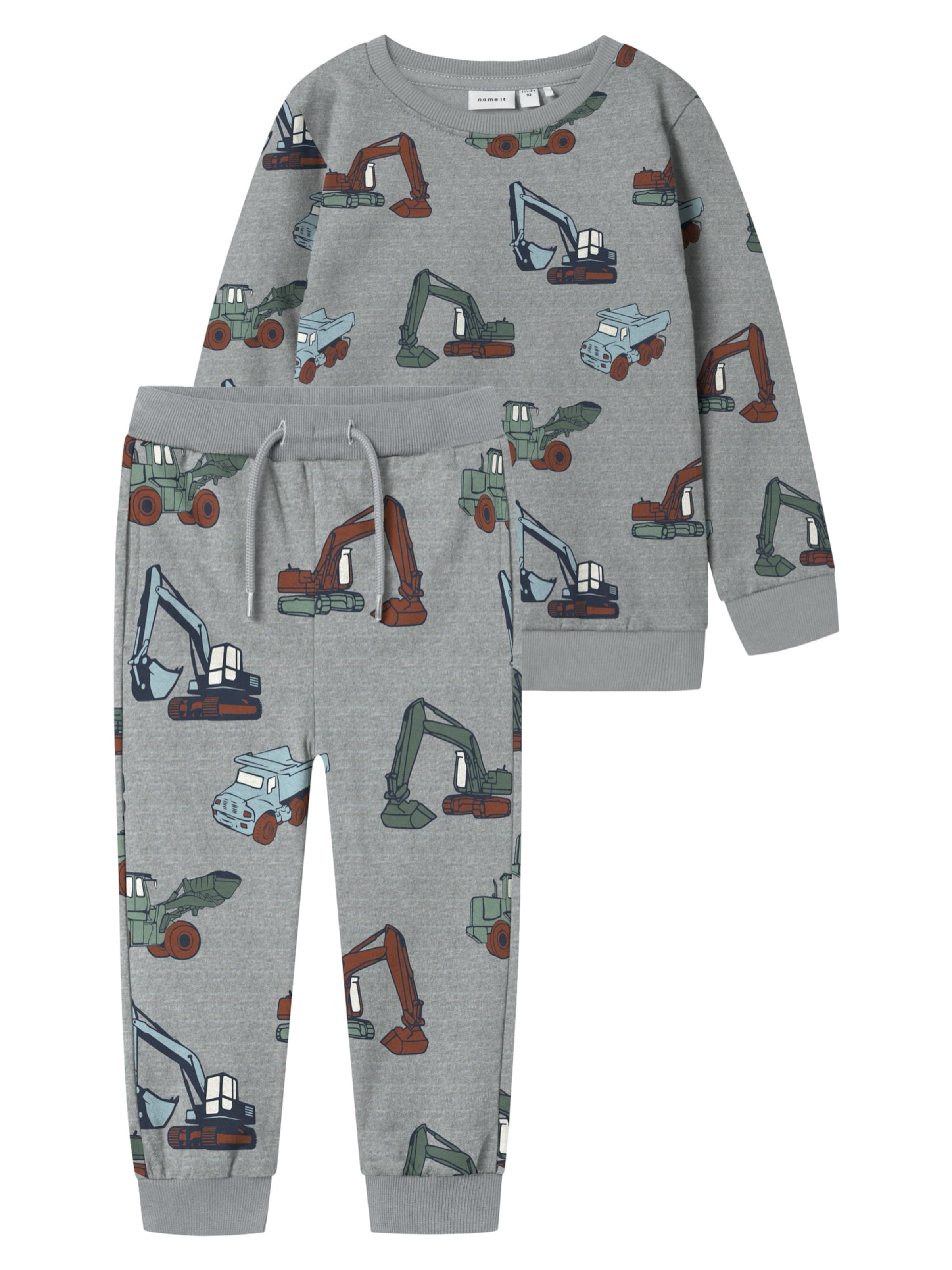 NAME IT - Pijama 'NMMNENEAN' en gris: frente