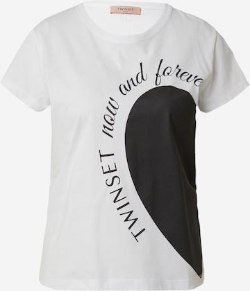 T-shirt Twinset en blanc : devant