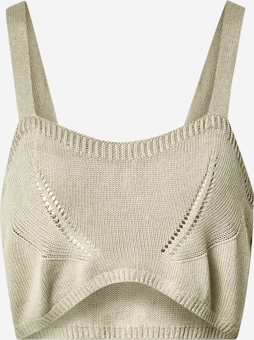 Top in maglia di NU-IN in beige: frontale