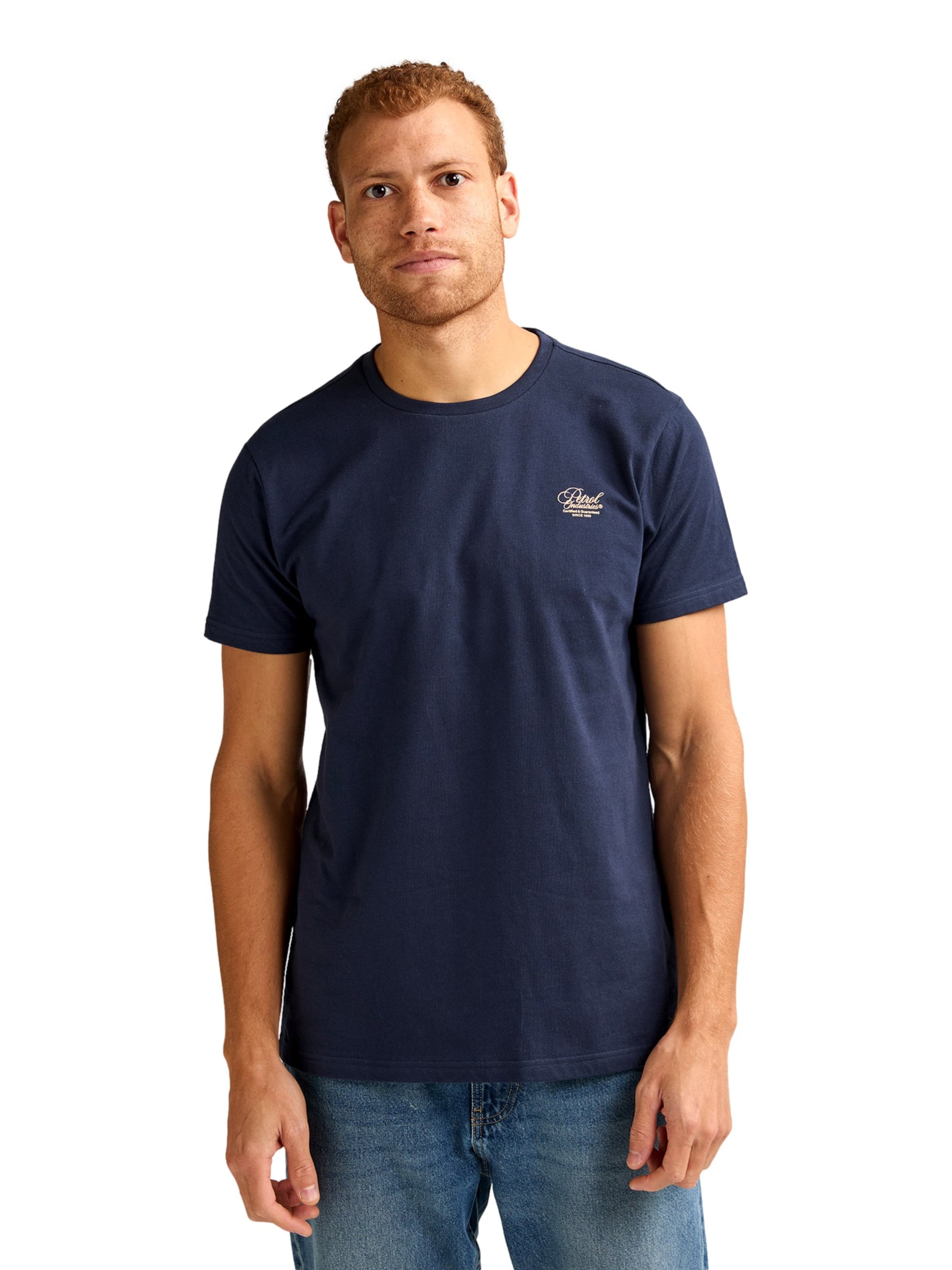 T-Shirt Petrol Industries en bleu : devant
