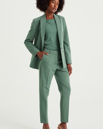 Coupe slim Pantalon à plis WE Fashion en vert