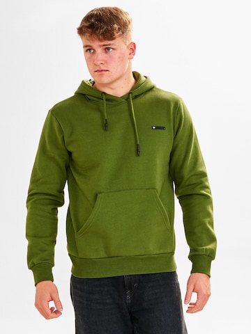 Dxnmxrk Sweatshirt 'DXBirger' in Grün: Vorderseite