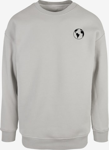 Merchcode Sweatshirt 'Explore The World' in Grey: front