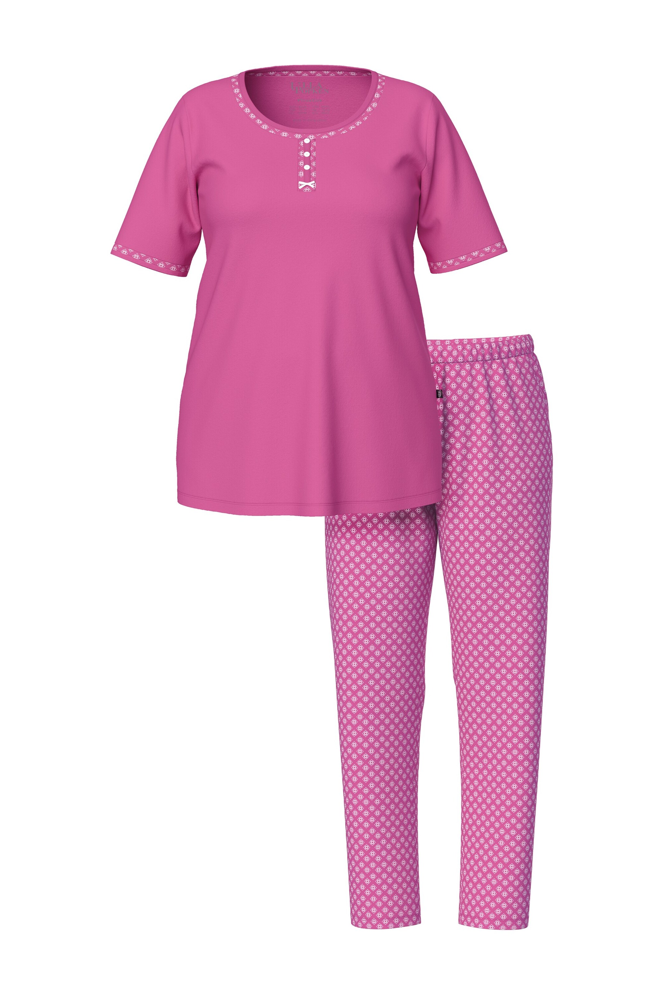 Ulla Popken Pajama in Pink: front