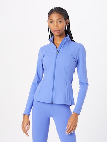 SKECHERS Athletic Zip-Up Hoodie in Blue: front