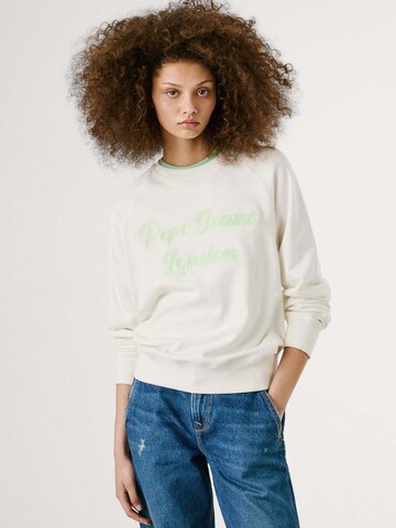 Sweat-shirt 'Alison' Pepe Jeans en blanc : devant