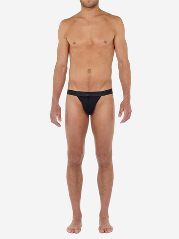 HOM Slip ' Tanga Brief Classic ' in Black: front
