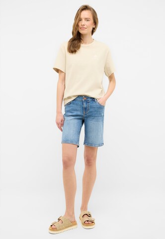 MUSTANG T-Shirt 'Floris' in Beige